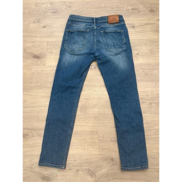 Scotch & Soda Amsterdams Blauw Skim Jeans Mens 32x32 Blue Denim Slim Fit Stretch - Picture 10 of 10